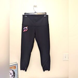 Peloton Lululemon Black Wunder Under Crops Scalloped Capri Leggings Sz Large